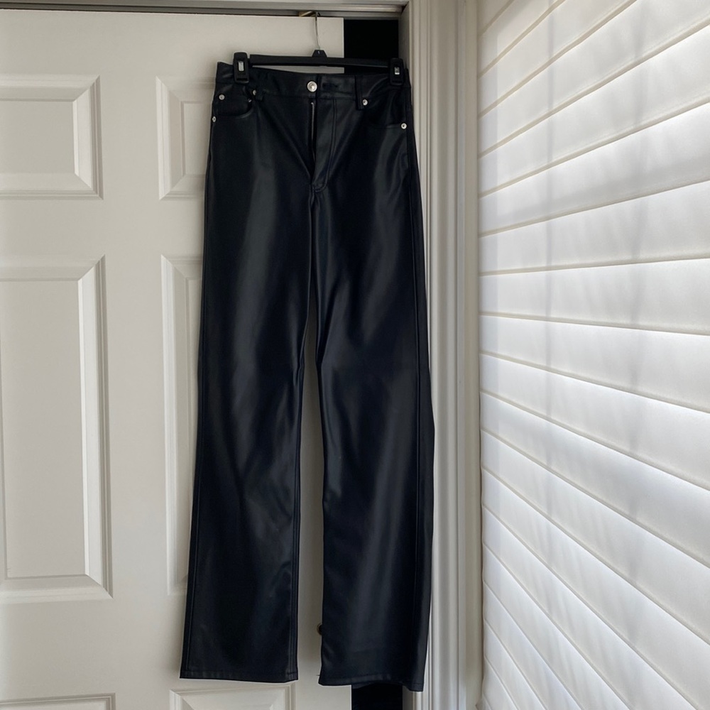 Black Faux Leather Pants USA size 2